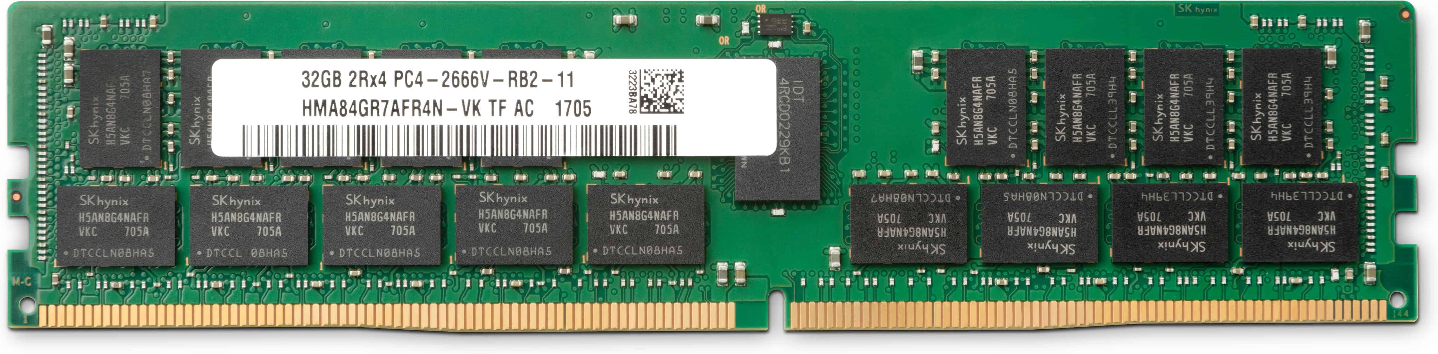 HP 32GB DDR4 2666MHz geheugenmodule 1 x 32 GB ECC (1XD86AA) thumbnail