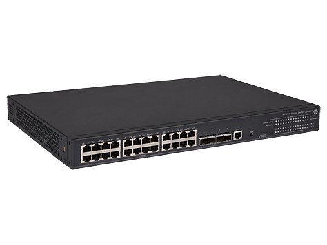 Hewlett Packard Enterprise 5130-24G-PoE+-4SFP+ (370W) EI Managed L3 Gigabit Ethernet (10/100/1000) Power over Ethernet (PoE) 1U Zwart (JG936A) thumbnail