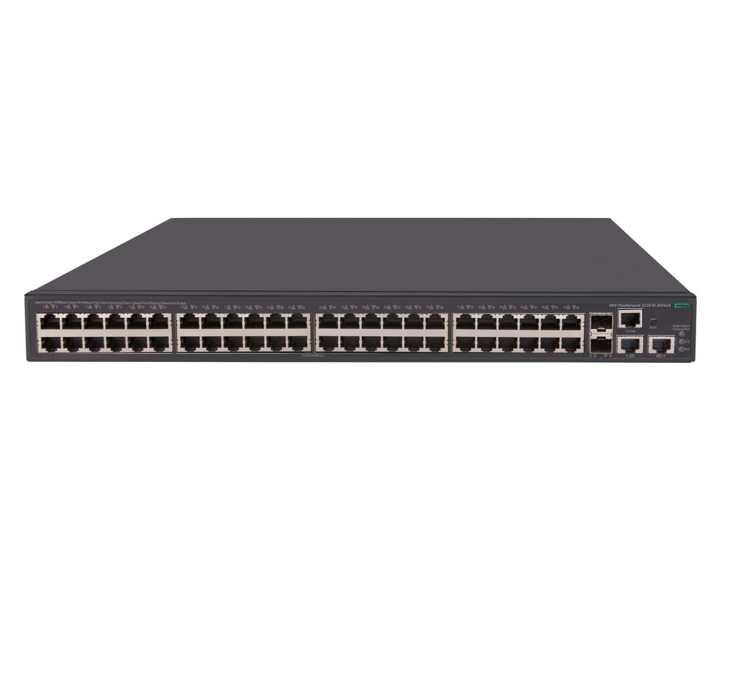 Hewlett Packard Enterprise FlexNetwork 5130 48G POE+ 2SFP+ 2XGT (370W) EI Managed L3 Gigabit Ethernet (10/100/1000) Power over Ethernet (PoE) 1U Grijs (JG941A#ABB) thumbnail