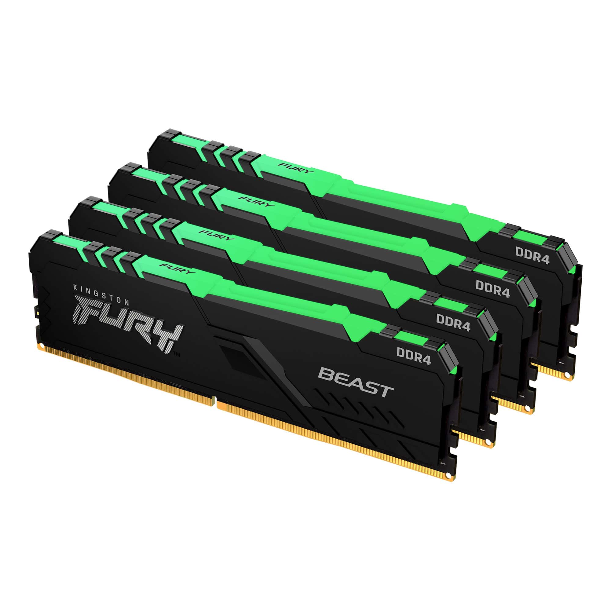 Kingston Technology FURY Beast RGB geheugenmodule 32 GB 4 x 8 GB DDR4 2666 MHz (KF426C16BBAK4/32) thumbnail