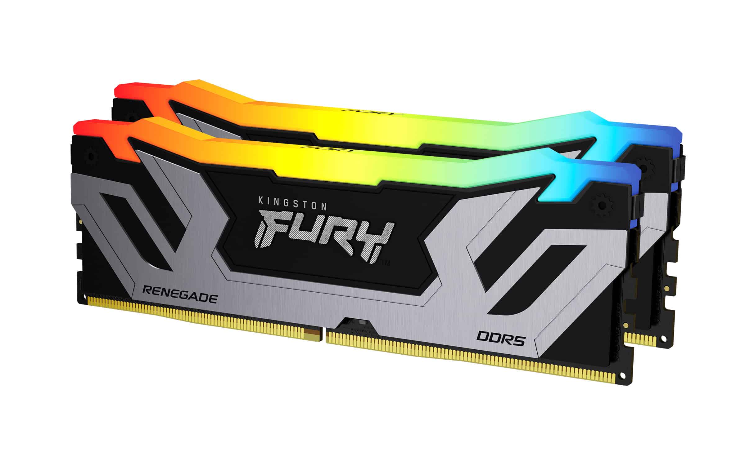 Kingston Technology FURY 48GB 8400MT/s DDR5 CL40 CUDIMM (set van 2) Renegade RGB Silver XMP (KF584CU40RSAK2-48) thumbnail