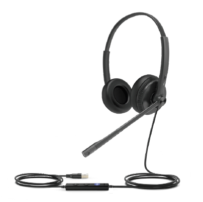 Yealink UH34 Headset Bedraad Hoofdband Kantoor/callcenter Zwart (1308044) thumbnail