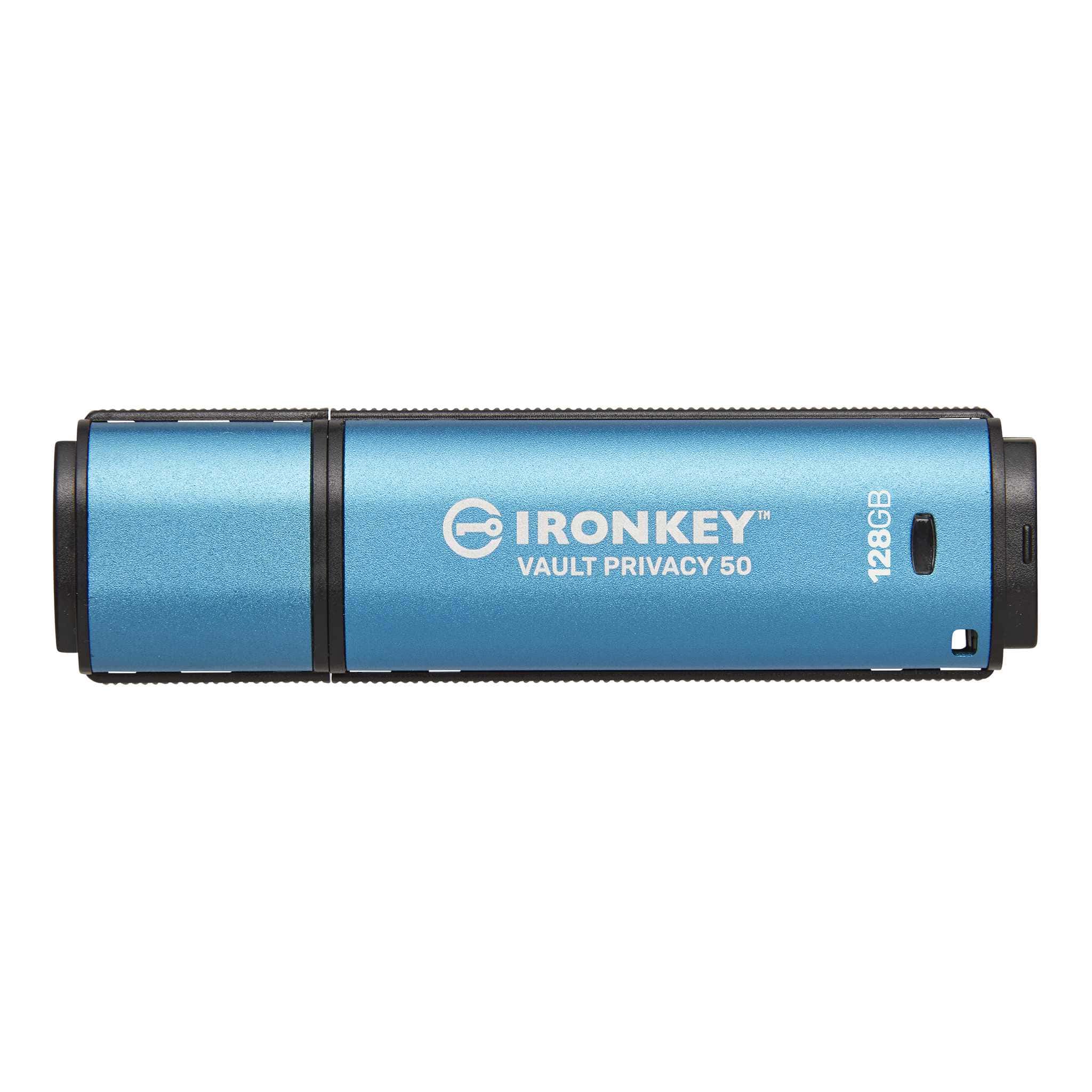 Kingston Technology IronKey Vault Privacy 50 USB flash drive 128 GB USB Type-A 3.2 Gen 1 (3.1 Gen 1) Blauw (IKVP50/128GB) thumbnail