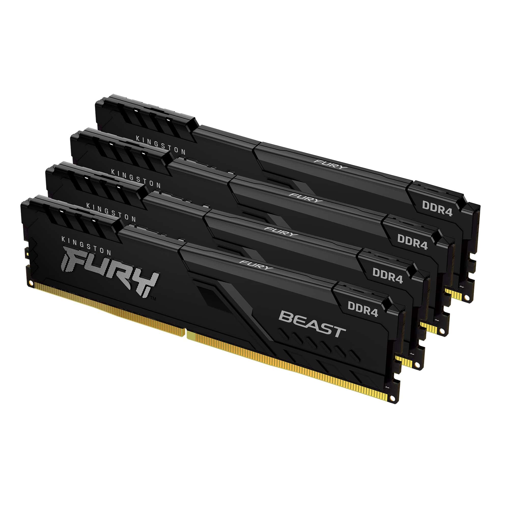 Kingston Technology FURY Beast geheugenmodule 64 GB 4 x 16 GB DDR4 2666 MHz (KF426C16BB1K4/64) thumbnail