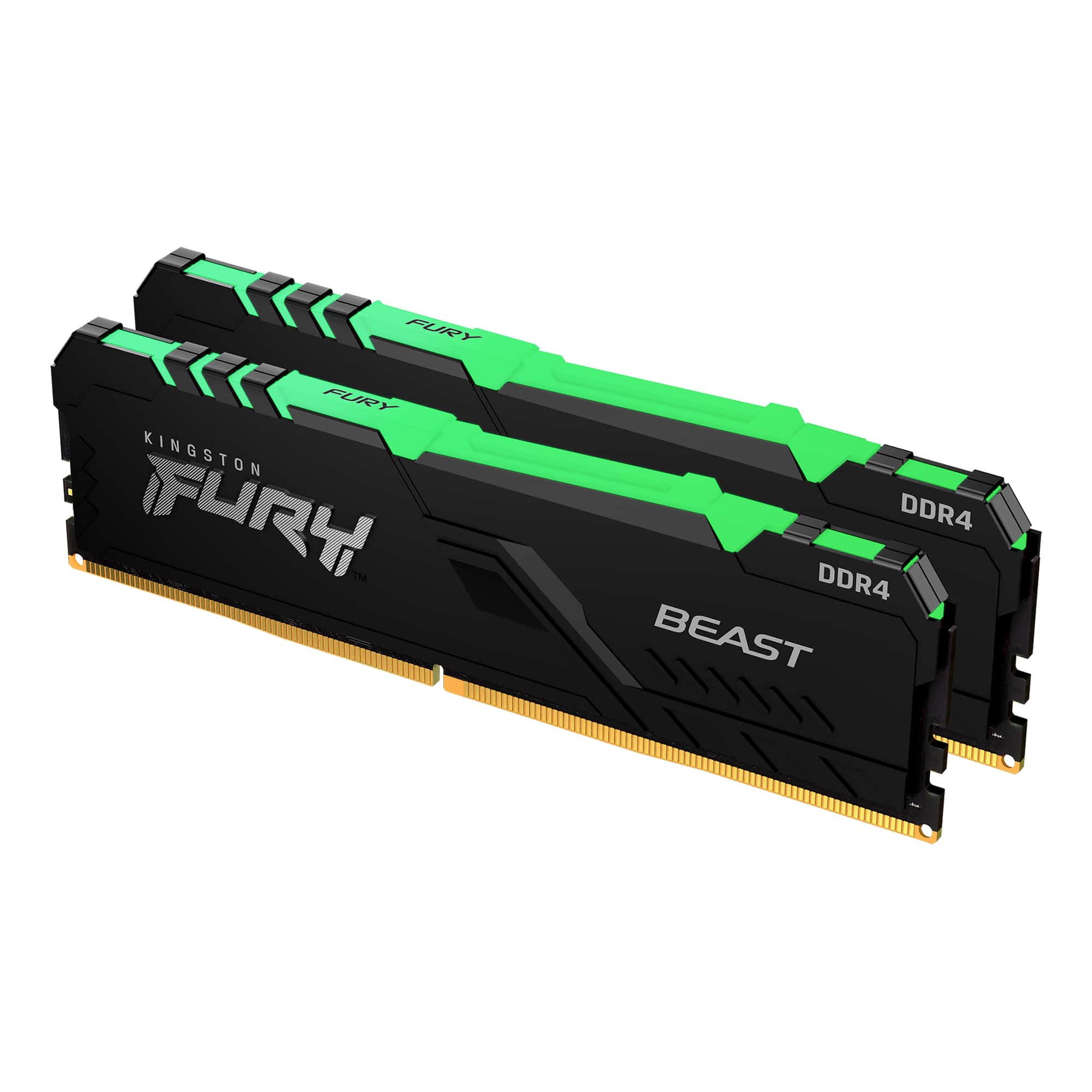 Kingston Technology FURY Beast RGB geheugenmodule 32 GB 2 x 16 GB DDR4 3000 MHz (KF430C16BBAK2/32) thumbnail