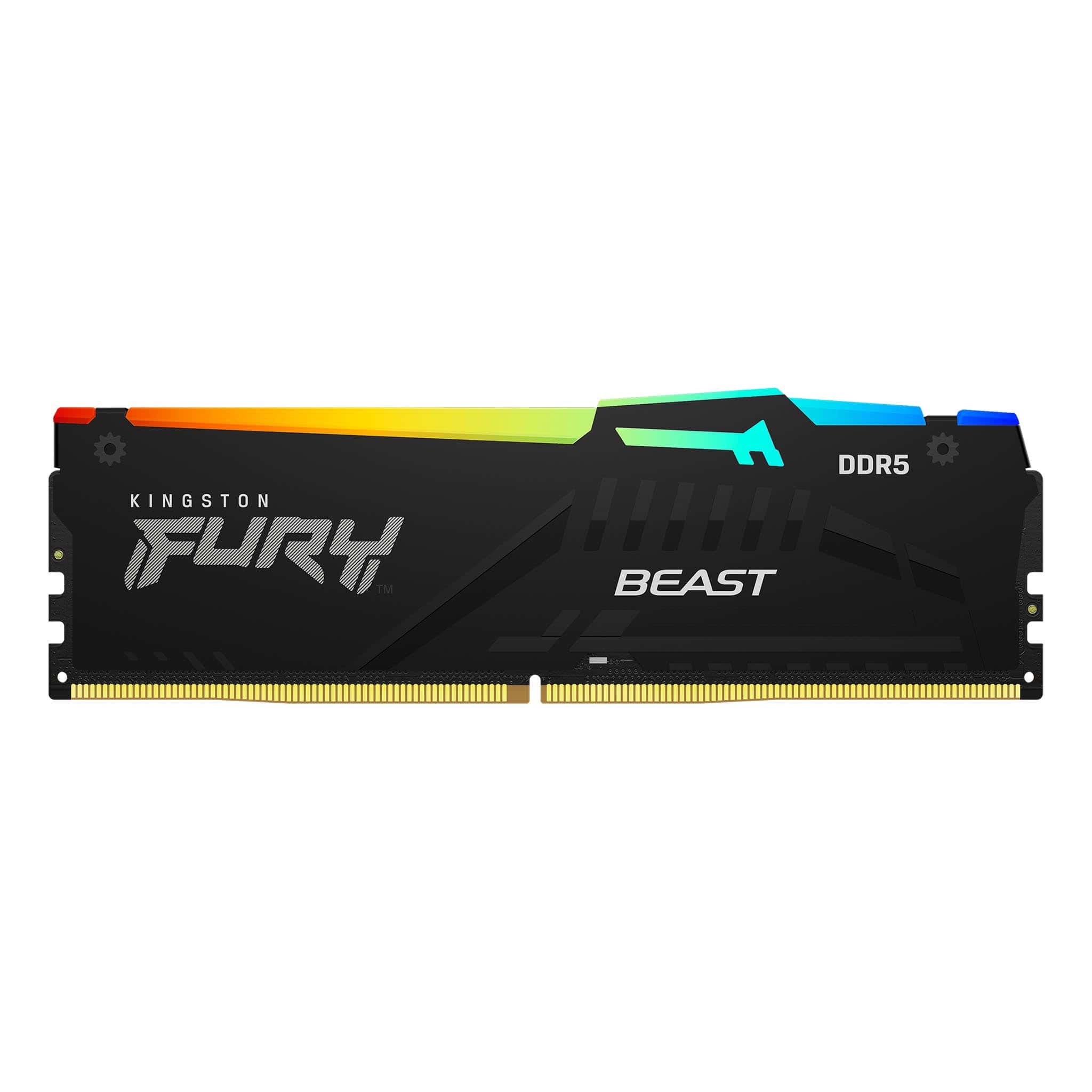 Kingston Technology FURY Beast RGB geheugenmodule 16 GB 1 x 16 GB DDR5 4800 MHz (KF548C38BBA-16) thumbnail