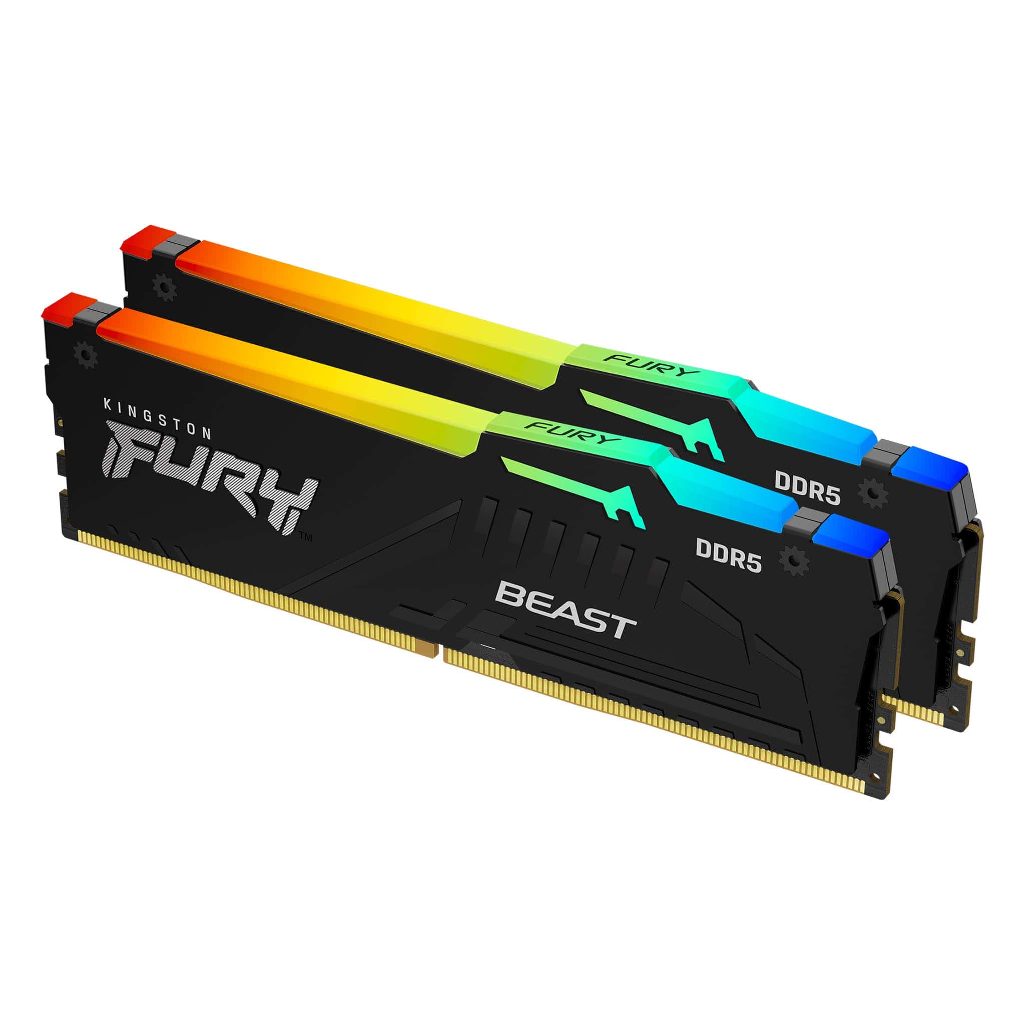 Kingston Technology FURY Beast RGB geheugenmodule 16 GB 2 x 8 GB DDR5 4800 MHz (KF548C38BBAK2-16) thumbnail