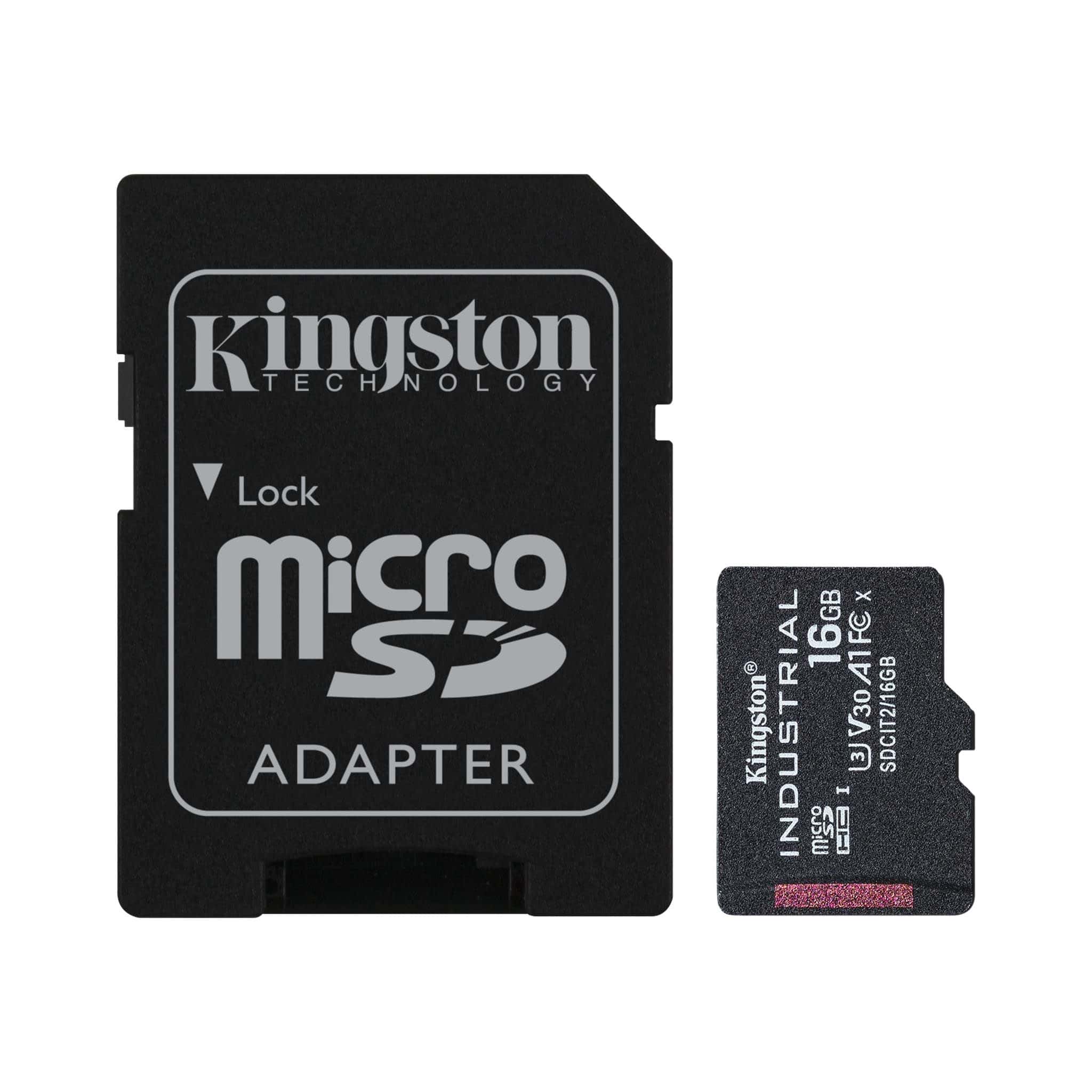 Kingston Technology Industrial 16 GB MicroSDHC UHS-I Klasse 10 (SDCIT2/16GB) thumbnail