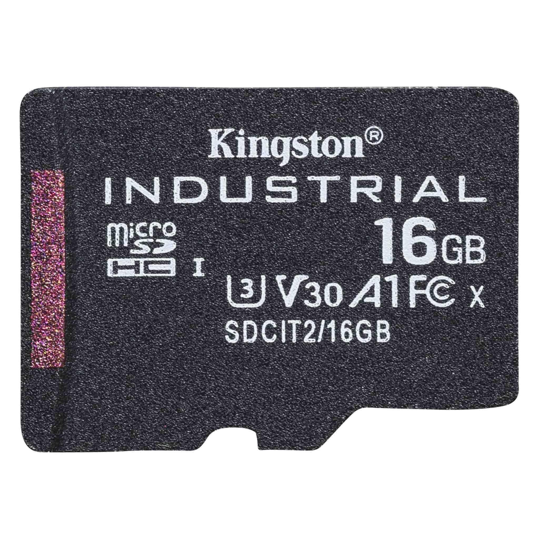 Kingston Technology Industrial 16 GB MicroSDHC UHS-I Klasse 10 (SDCIT2/16GBSP) thumbnail