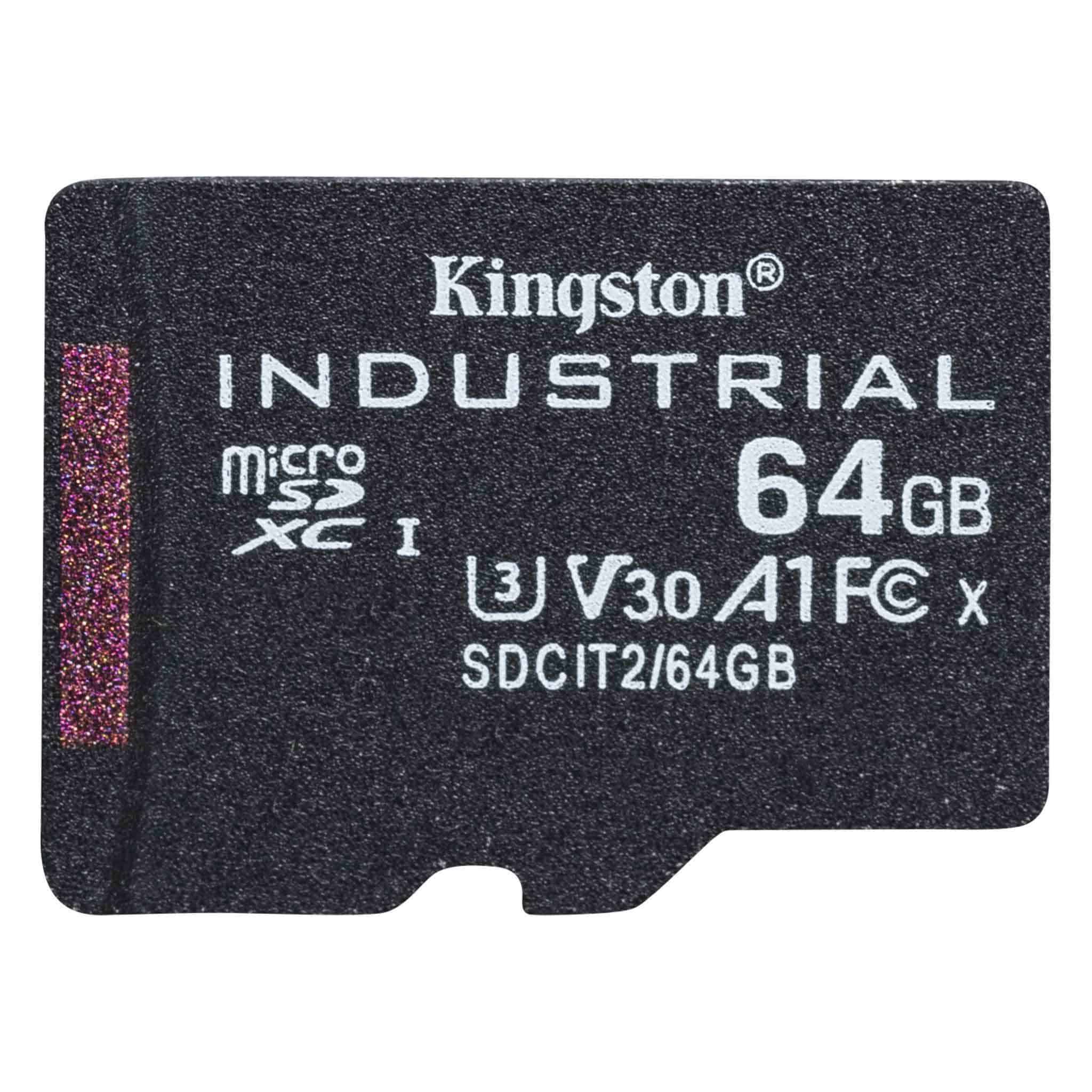 Kingston Technology Industrial 64 GB MicroSDXC UHS-I Klasse 10 (SDCIT2/64GBSP) thumbnail