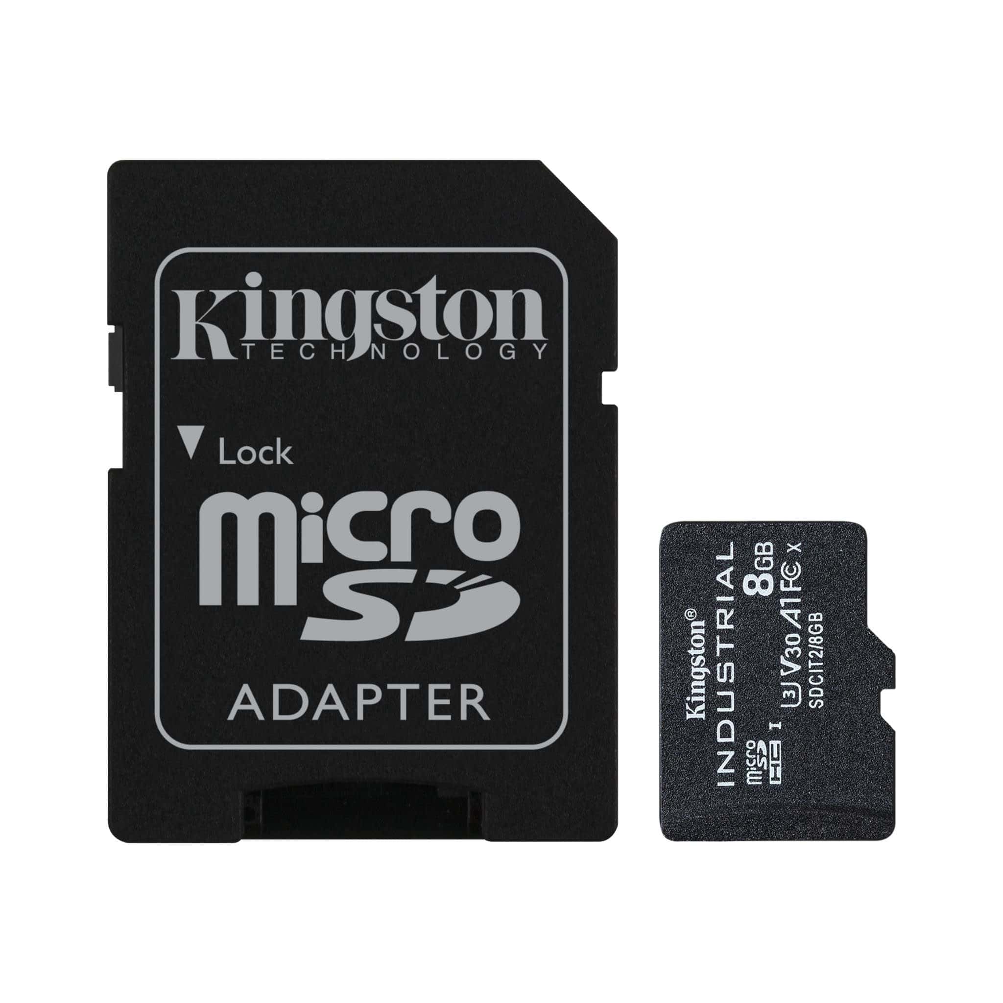 Kingston Technology Industrial 8 GB MicroSDHC UHS-I Klasse 10 (SDCIT2/8GB) thumbnail