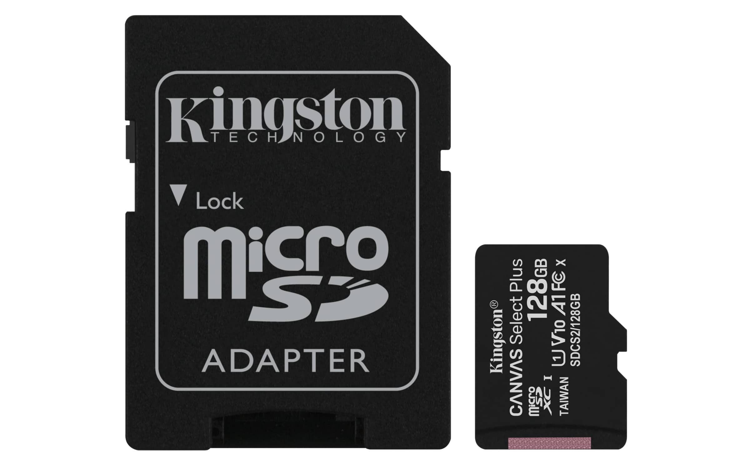 Kingston Technology 128GB micSDXC Canvas Select Plus 100R A1 C10 kaart + ADP (SDCS2/128GB) thumbnail