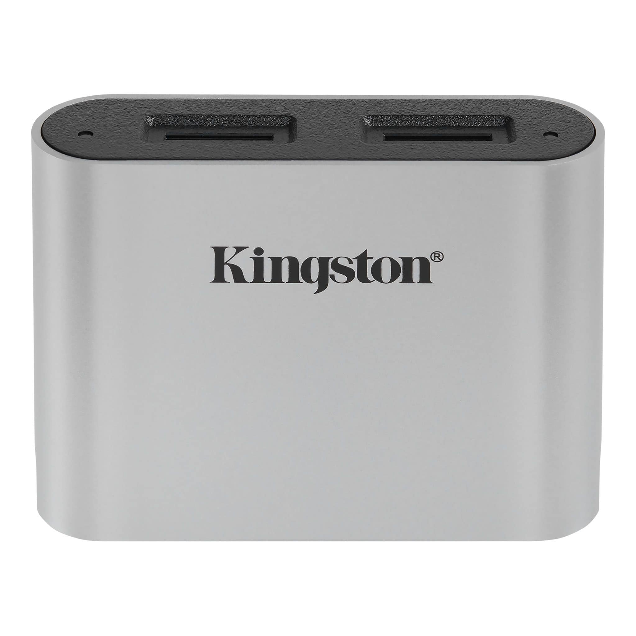 Kingston Technology Workflow microSD Reader geheugenkaartlezer USB 3.2 Gen 1 (3.1 Gen 1) Type-C Zwart, Zilver (WFS-SDC) thumbnail