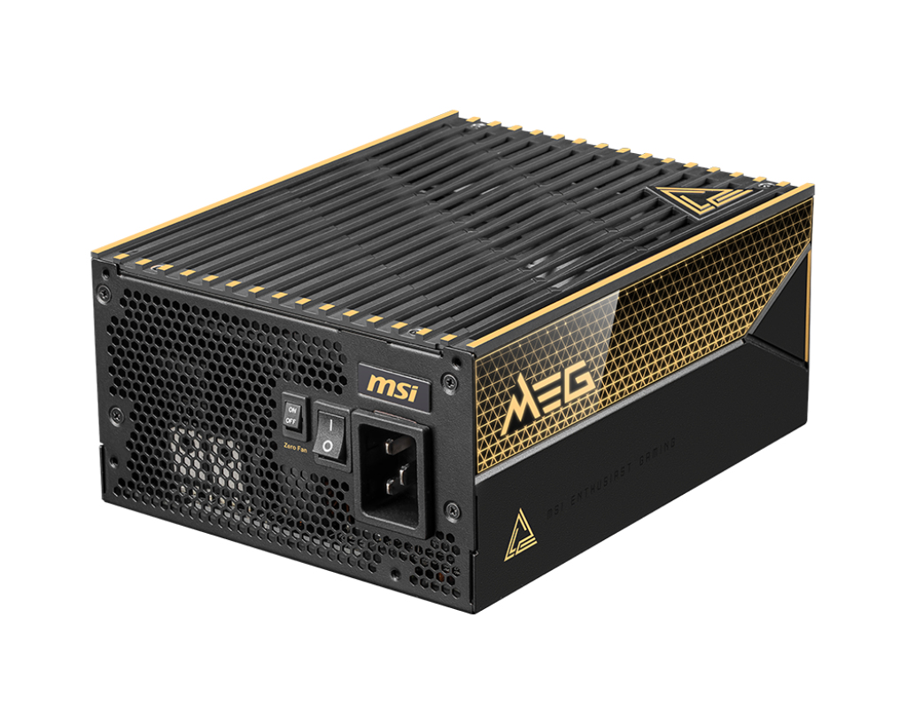 MSI MEG Ai1600T PCIE5 power supply unit 1600 W 24-pin ATX ATX Zwart (MEG AI1600T PCIE5) thumbnail