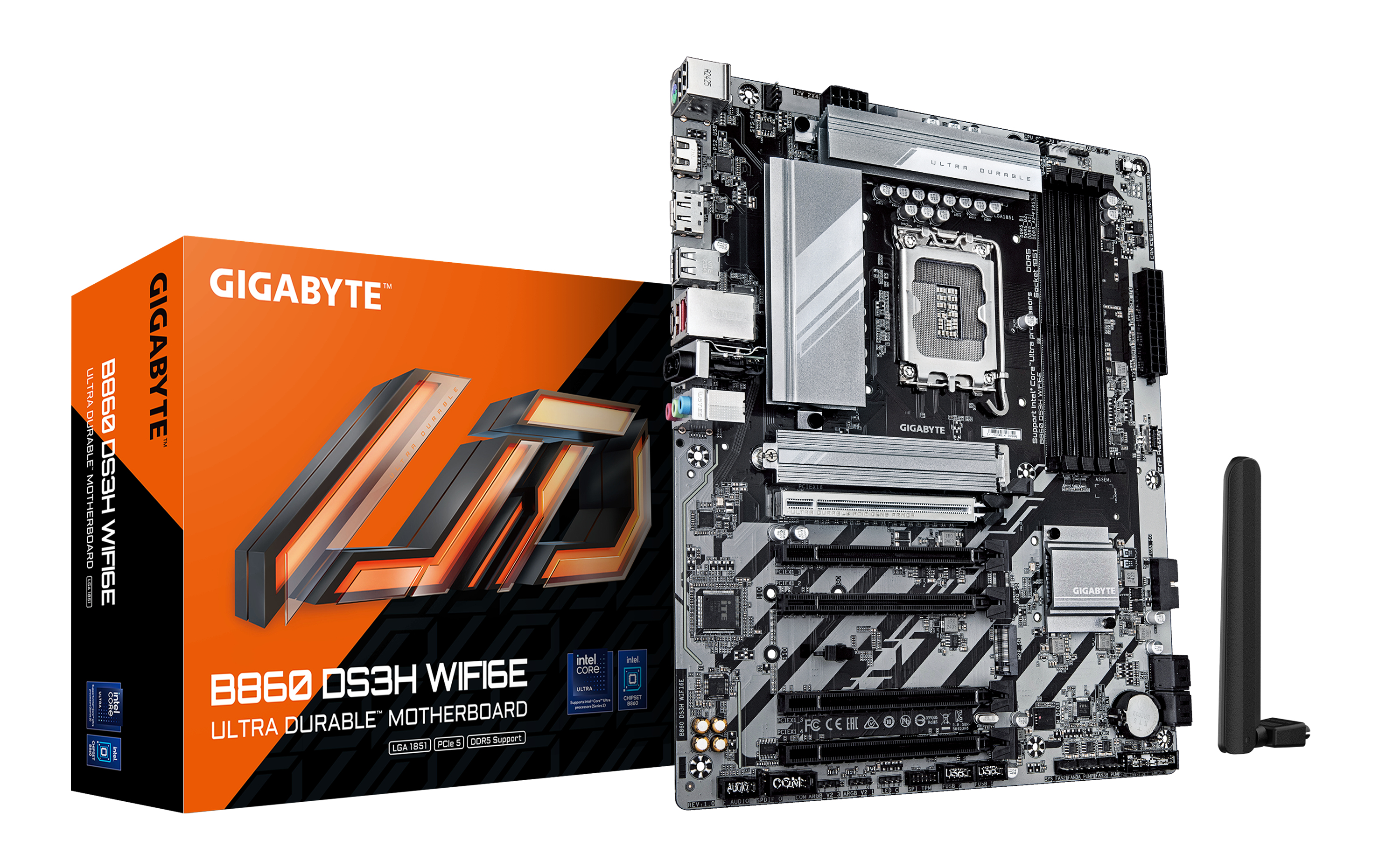 GIGABYTE B860 DS3H WIFI6E moederbord Intel B860 LGA 1851 (Socket V1) ATX (B860 DS3H WIFI6E 1.0) thumbnail