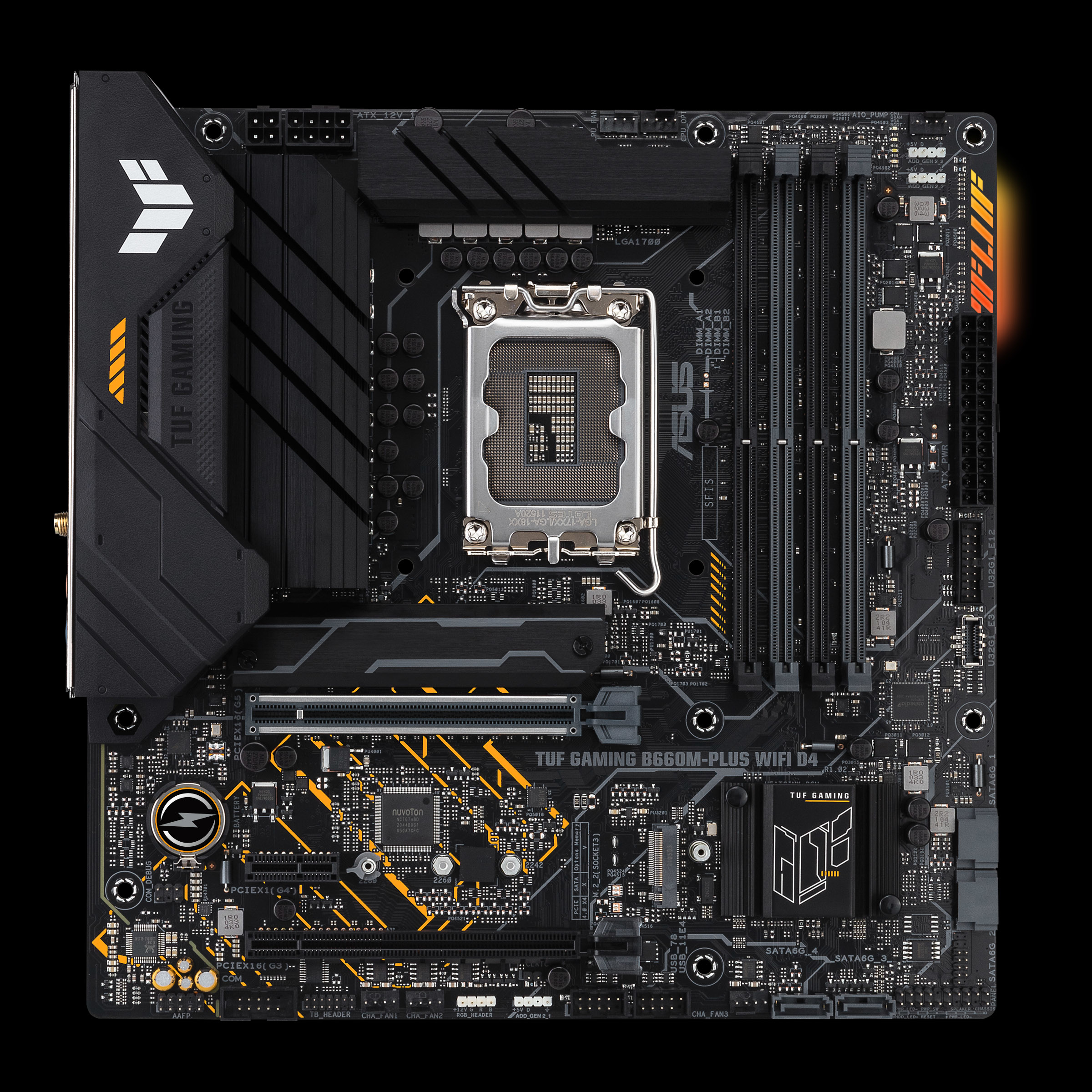 ASUS TUF GAMING B660M- PLUS WIFI D4 Intel B660 LGA 1700 micro ATX (90MB1930-M0EAY0) thumbnail