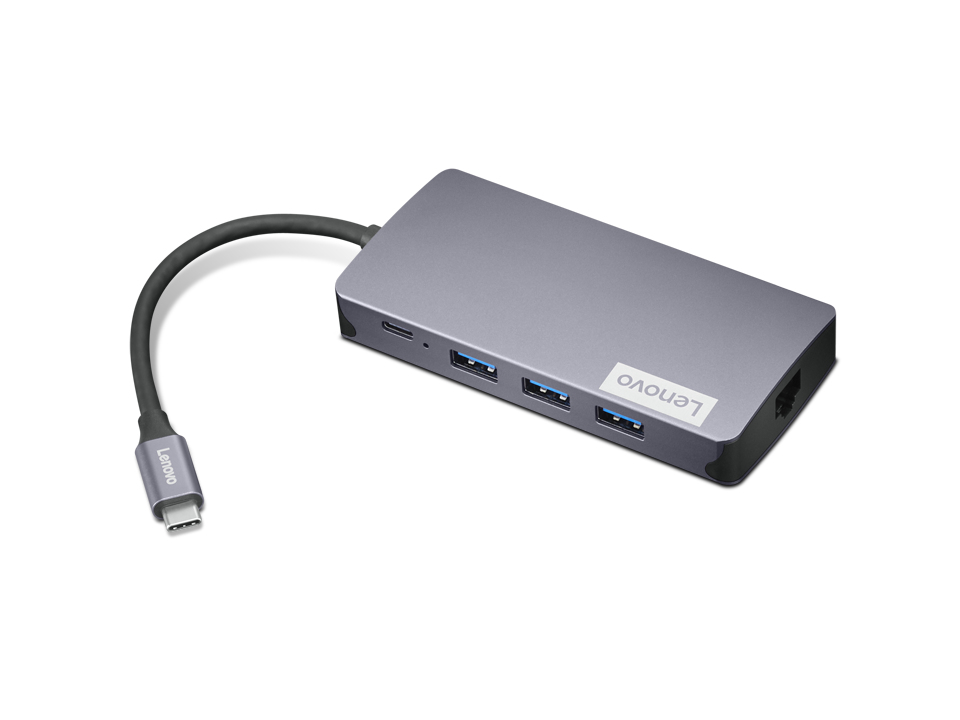 Lenovo GX91M73946 laptop dock & poortreplicator Bedraad USB 3.2 Gen 1 (3.1 Gen 1) Type-C Grijs (GX91M73946) thumbnail