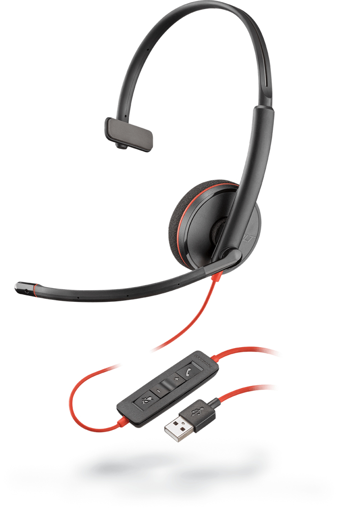 POLY Blackwire C3210 Headset Bedraad Hoofdband Kantoor/callcenter USB Type-A Zwart (209744-104) thumbnail