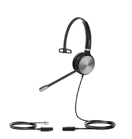 Yealink YHS36 Headset Bedraad Hoofdband Kantoor/callcenter Zwart, Zilver (YHS36 MONO) thumbnail