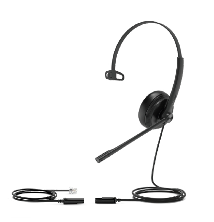 Yealink YHS34 Headset Bedraad Hoofdband Kantoor/callcenter Zwart (1308022) thumbnail