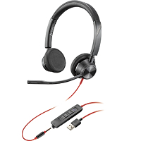 POLY Blackwire 3325 Headset Bedraad Hoofdband Kantoor/callcenter USB Type-A Zwart (214016-101) thumbnail