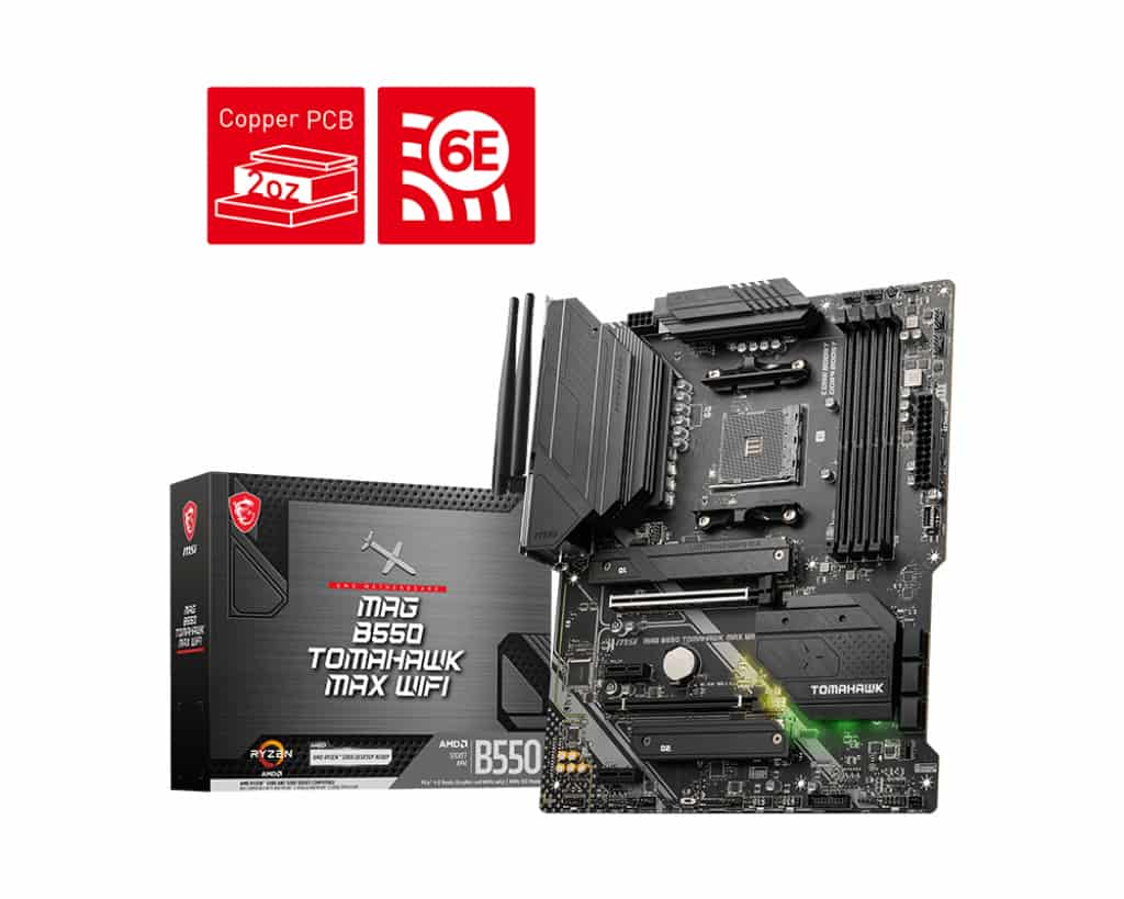 MSI MAG B550 TOMAHAWK MAX WIFI AMD B550 Socket AM4 ATX (7C94-043R) thumbnail