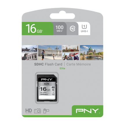 PNY Elite 16 GB SDHC UHS-I Klasse 10 (P-SD16GU1100EL-GE) thumbnail