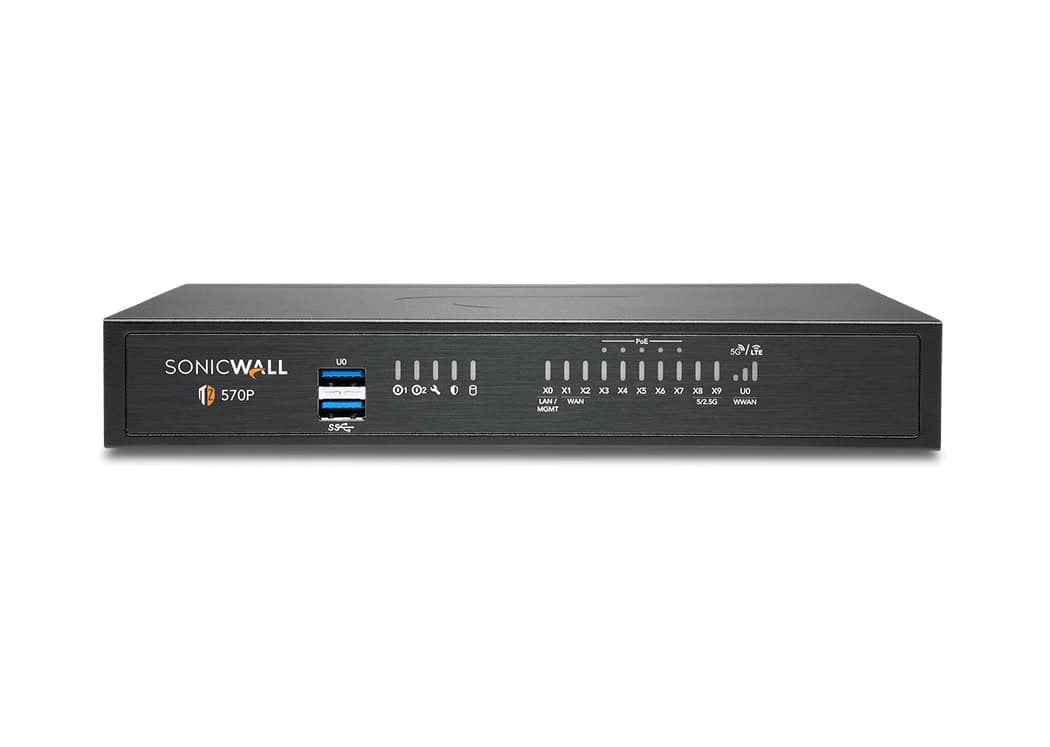 SonicWall TZ570P firewall (hardware) Desktop 4000 Mbit/s (02-SSC-2841) thumbnail