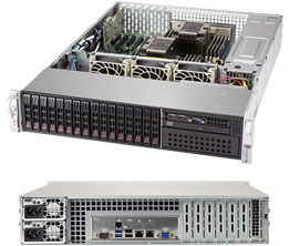 Supermicro SYS-2029P-C1RT server barebone Intel C622 LGA 3647 (Socket P) Rack (2U) Zwart (SYS-2029P-C1RT) thumbnail