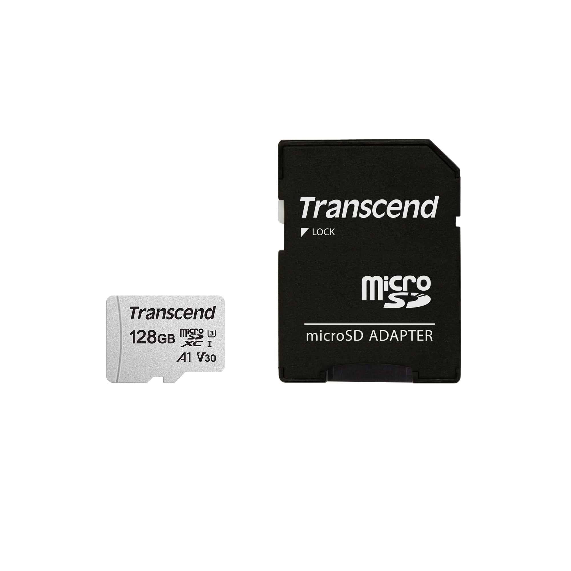 Transcend TS128GUSD300S-A flashgeheugen 128 GB MicroSDXC NAND Klasse 10 (TS128GUSD300S-A) thumbnail