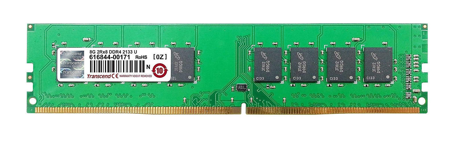 Transcend 8GB DDR4 U-DIMM geheugenmodule 2 x 8 GB 2133 MHz (TS1GLH64V1H) thumbnail