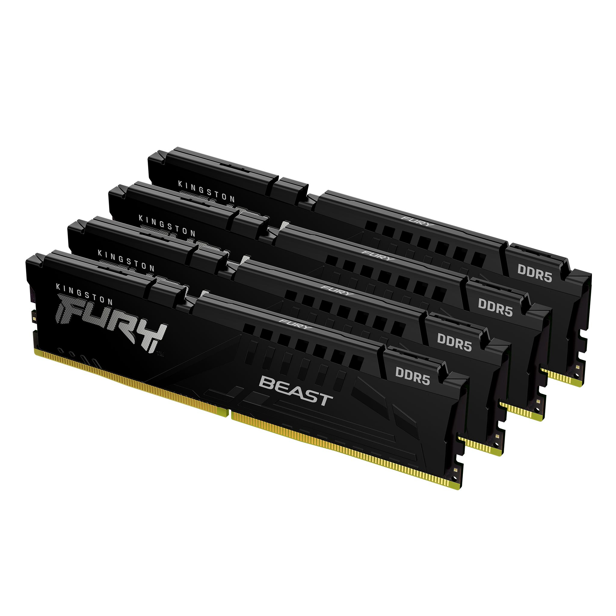 Kingston Technology FURY Beast 128GB 5200MT/s DDR5 CL40 DIMM (set van 4) Black XMP (KF552C40BBK4-128) thumbnail