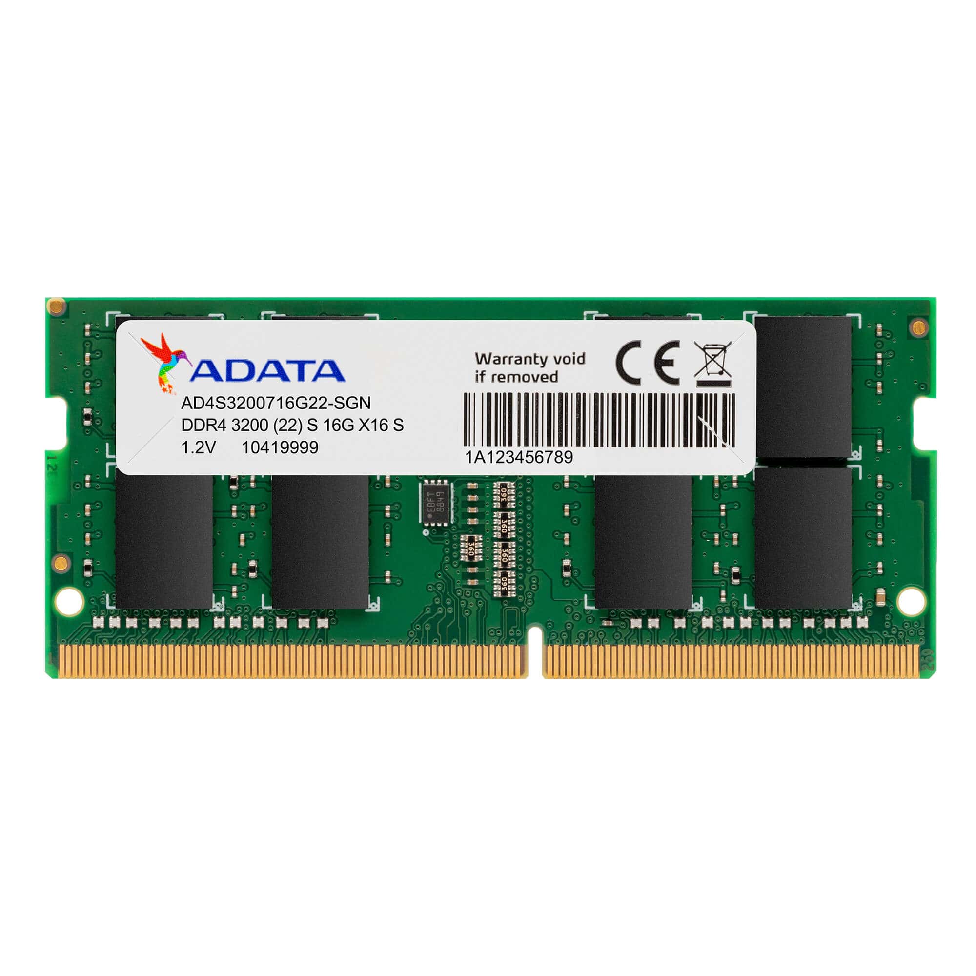 ADATA AD4S32008G22-SGN geheugenmodule 8 GB 1 x 8 GB DDR4 3200 MHz (AD4S32008G22-SGN) thumbnail