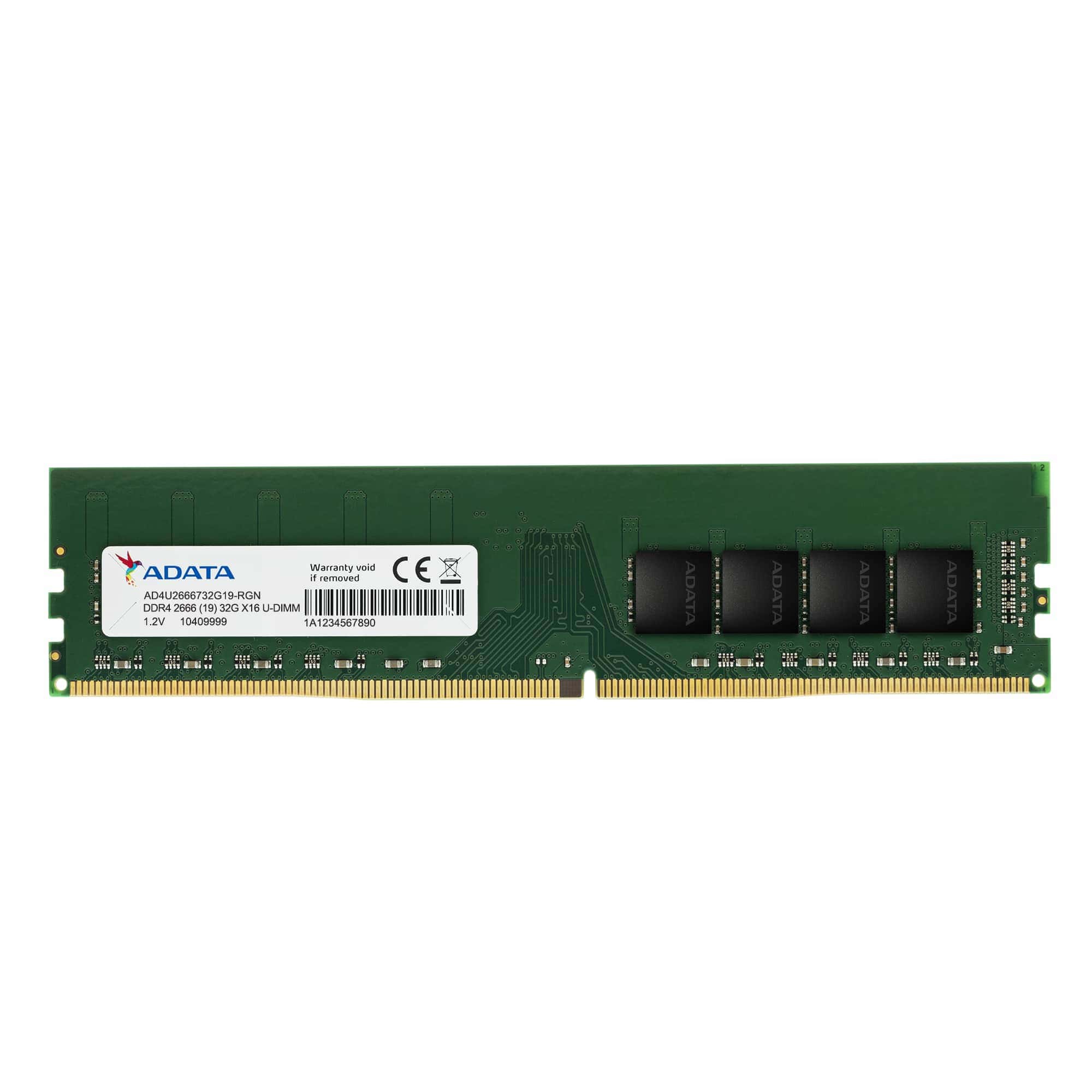 ADATA AD4U266616G19-SGN geheugenmodule 16 GB 1 x 16 GB DDR4 2666 MHz (AD4U266616G19-SGN) thumbnail