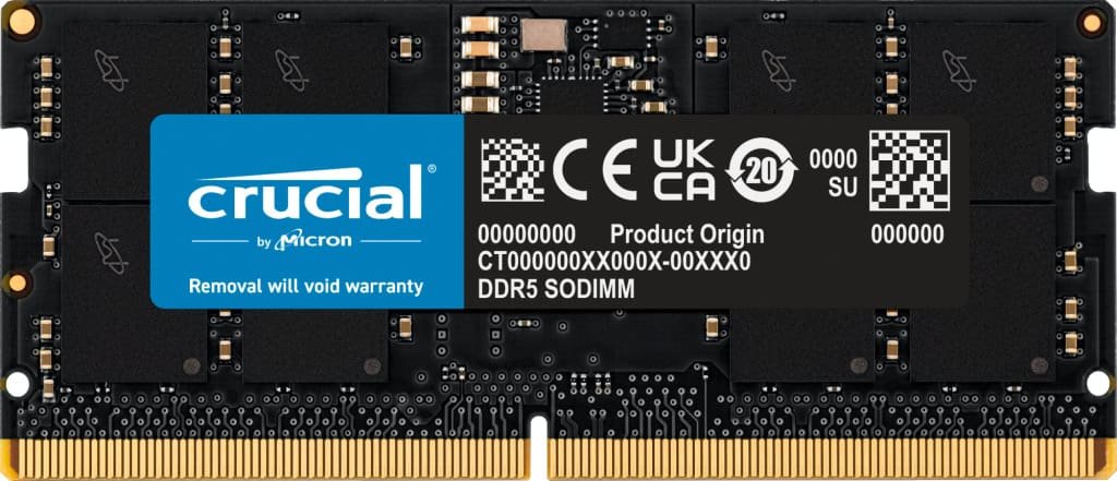 Crucial SORAM D5 5600 24GB CL46 - 24 GB geheugenmodule 1 x 24 GB DDR5 5600 MHz ECC (CT24G56C46S5) thumbnail