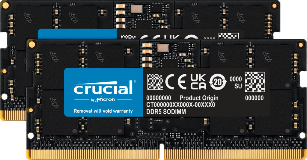 Crucial CT2K24G56C46S5 geheugenmodule 48 GB 2 x 24 GB DDR5 5600 MHz (CT2K24G56C46S5) thumbnail