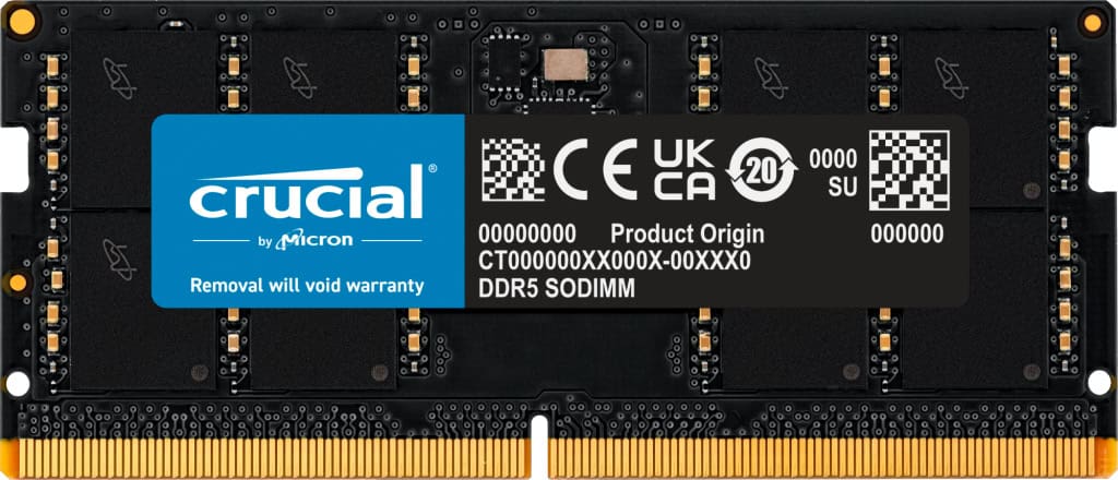 Crucial CT32G56C46S5 geheugenmodule 32 GB 1 x 32 GB DDR5 5600 MHz (CT32G56C46S5) thumbnail