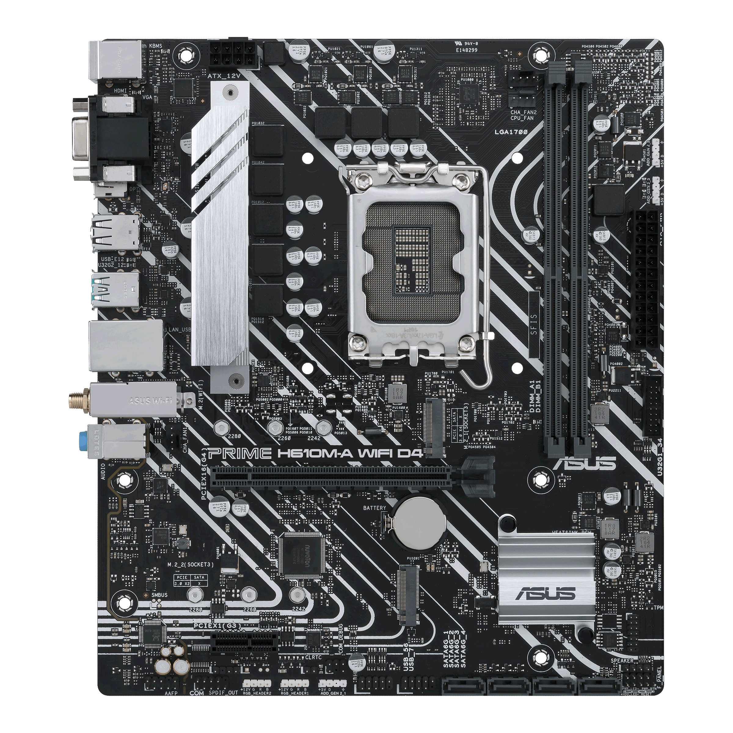 ASUS PRIME H610M-A WIFI D4 Intel H610 LGA 1700 micro ATX (90MB1C80-M0EAY1) thumbnail