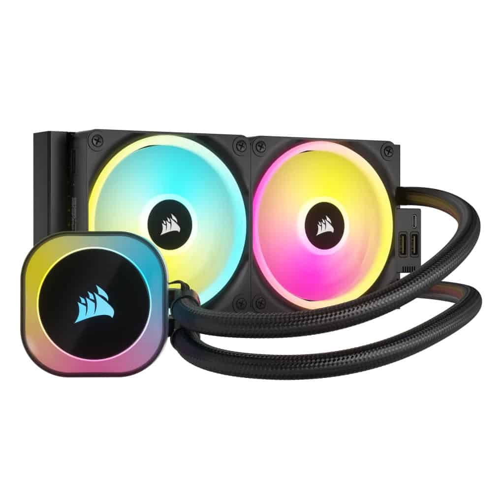 Corsair H100I Processor Kit voor vloeistofkoeling 12 cm Zwart (CW-9061001-WW) thumbnail