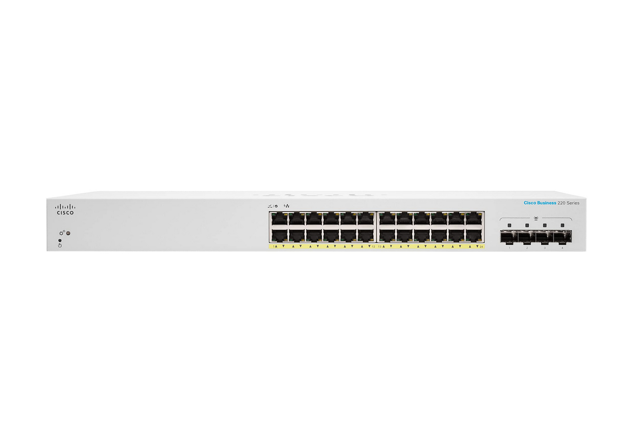 Cisco CBS220-24FP-4X Managed L2 Gigabit Ethernet (10/100/1000) Power over Ethernet (PoE) Wit (CBS220-24FP-4X-EU) thumbnail