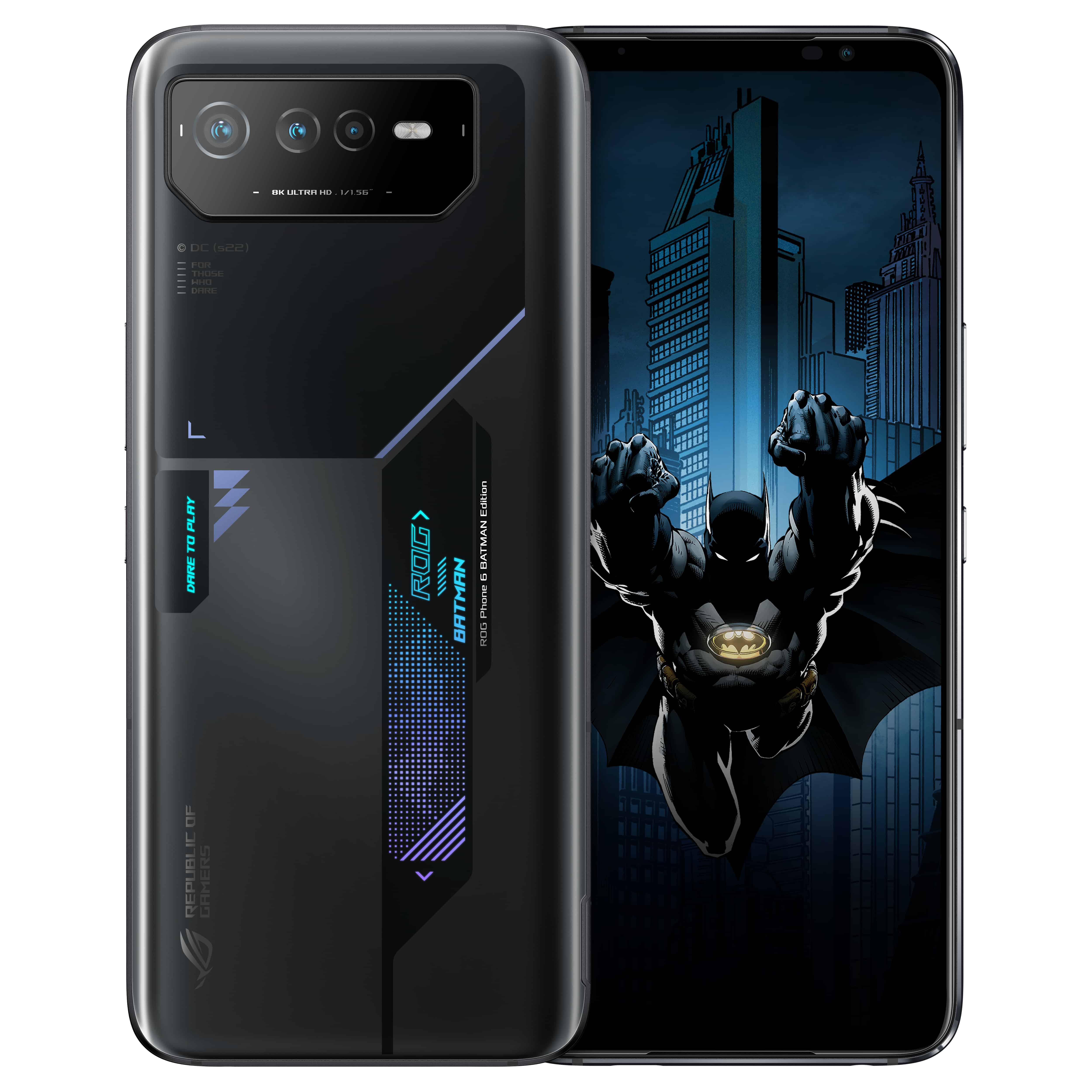 ASUS ROG Phone 6 BATMAN Edition 17,2 cm (6.78") Dual SIM Android 12 5G USB Type-C 12 GB 256 GB 6000 mAh Zwart (90AI00D6-M00110) thumbnail