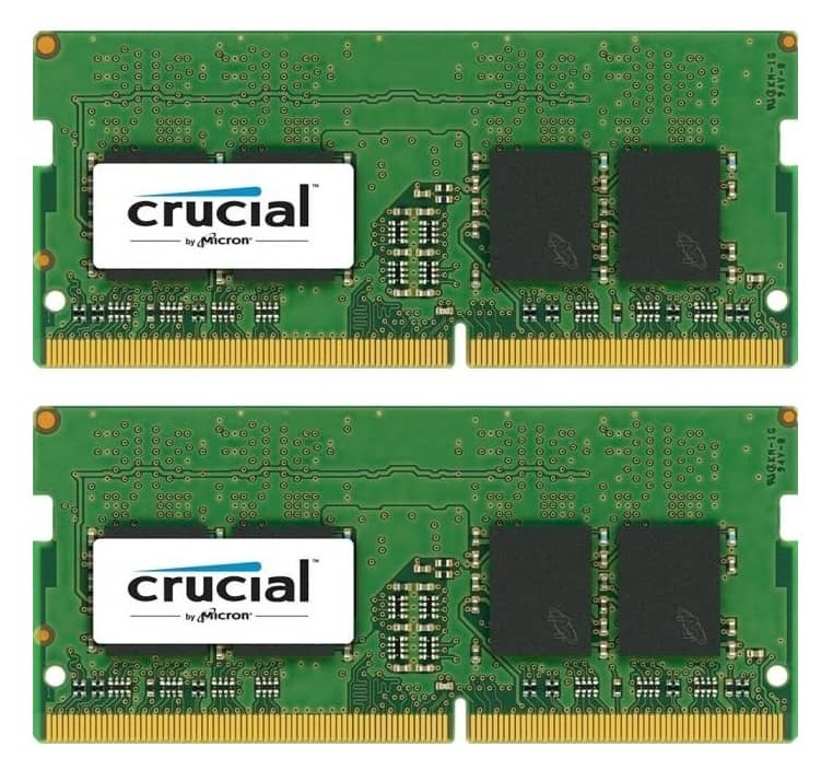 Crucial 16GB (2x8GB) DDR4 2400 SODIMM 1.2V geheugenmodule 2400 MHz (CT2K8G4SFS824A) thumbnail