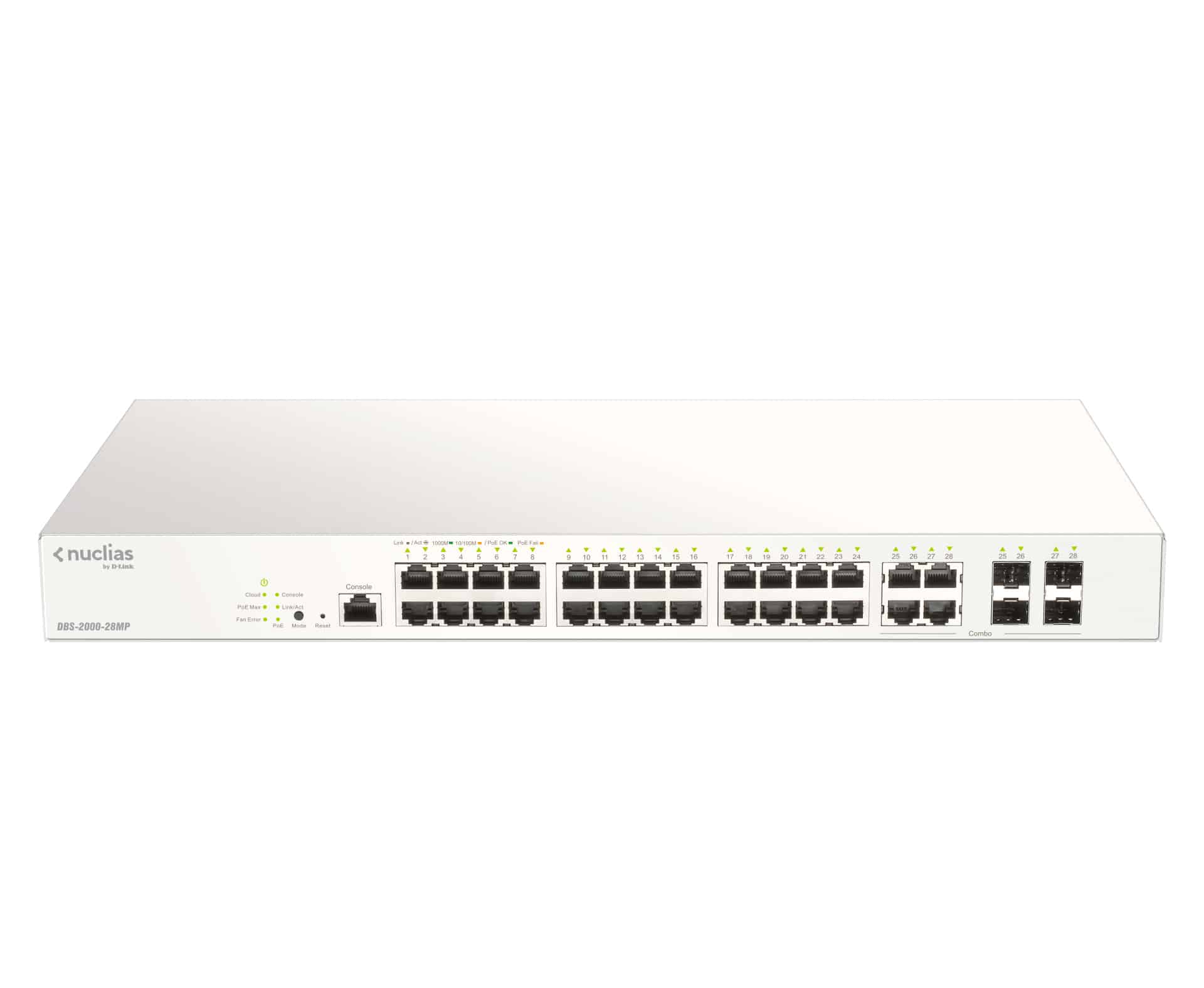 D-Link DBS-2000-28MP/E netwerk-switch Managed L2 Gigabit Ethernet (10/100/1000) Power over Ethernet (PoE) Grijs (DBS-2000-28MP/E) thumbnail