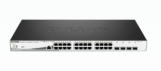 D-Link DGS-1210-28MP netwerk-switch Managed L2 Gigabit Ethernet (10/100/1000) Power over Ethernet (PoE) 1U Zwart, Grijs (DGS-1210-28MP) thumbnail