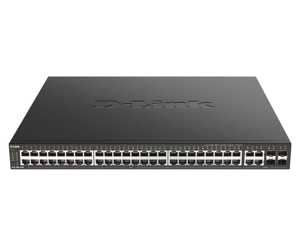 D-Link DGS-2000-52MP netwerk-switch Managed L2/L3 Gigabit Ethernet (10/100/1000) Power over Ethernet (PoE) 1U Zwart (DGS-2000-52MP) thumbnail