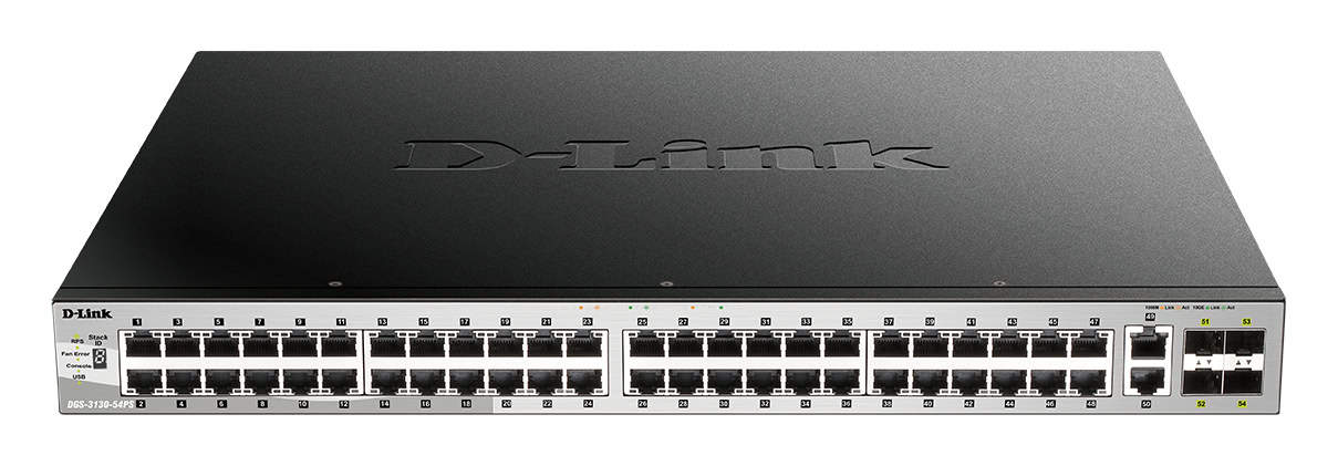 D-Link DGS-3130-54PS/E netwerk-switch Managed L3 Gigabit Ethernet (10/100/1000) Power over Ethernet (PoE) Grijs (DGS-3130-54PS/E) thumbnail