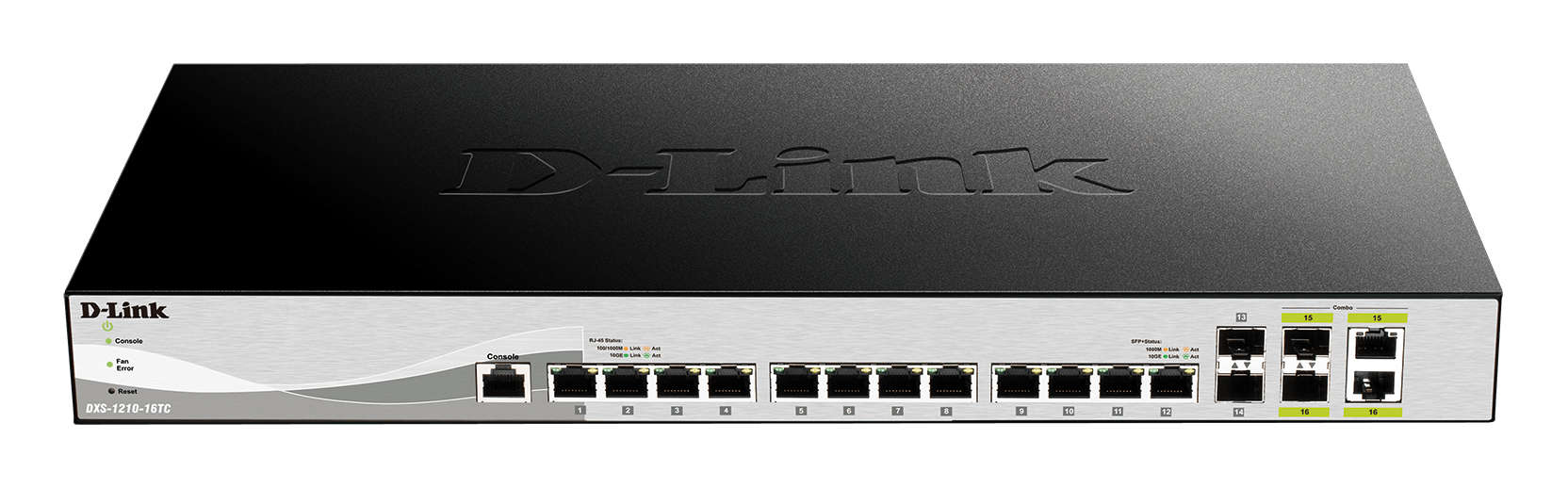 D-Link DXS-1210-16TC/E netwerk-switch Managed L2 10G Ethernet (100/1000/10000) Grijs (DXS-1210-16TC/E) thumbnail