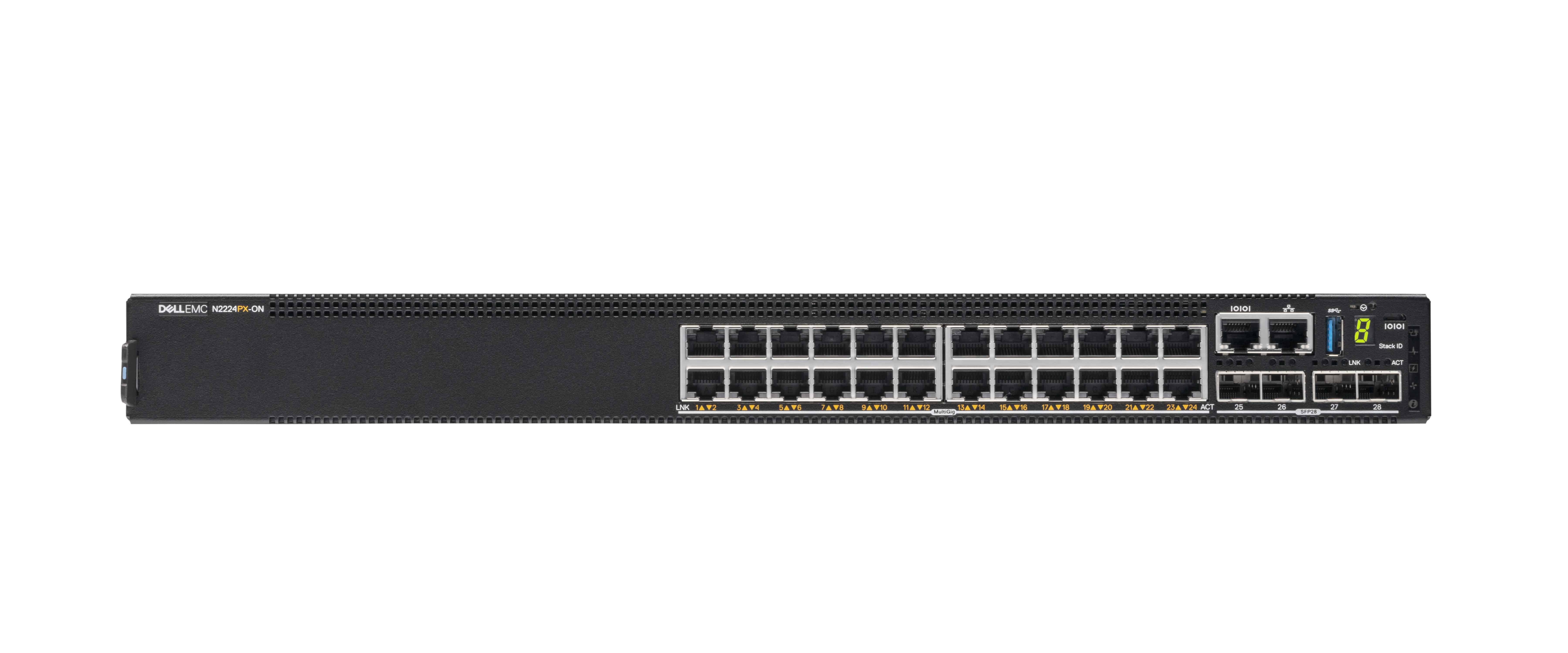 DELL N2224PX-ON Managed L3 Gigabit Ethernet (10/100/1000) Power over Ethernet (PoE) 1U Zwart (210-ASPC) thumbnail