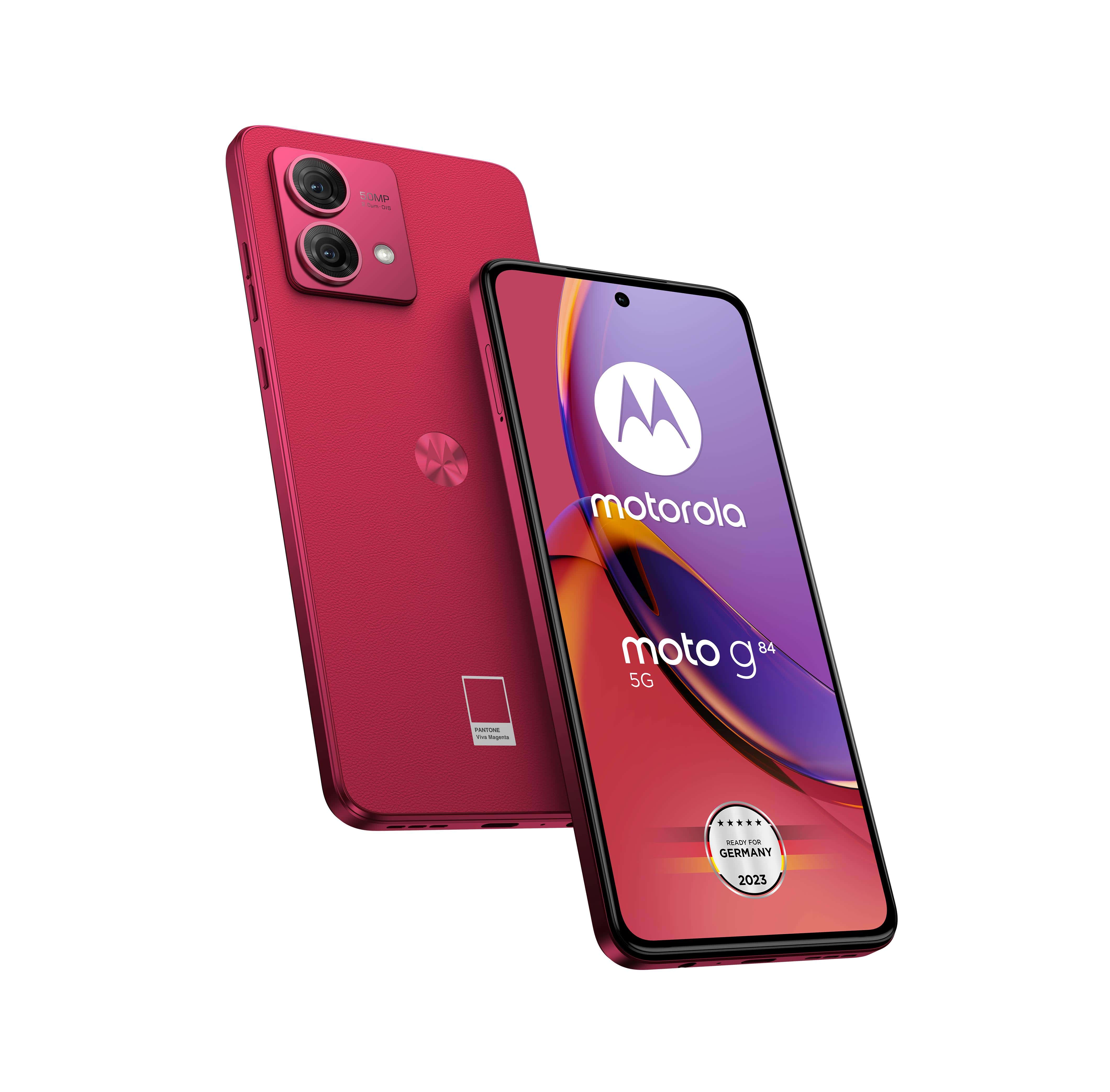 Motorola Moto G Moto G84 16,6 cm (6.55") Hybride Dual SIM Android 13 5G USB Type-C 12 GB 256 GB 5000 mAh Magenta (PAYM0002SE) thumbnail