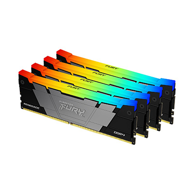 Kingston Technology FURY 64GB 3200MT/s DDR4 CL16 DIMM (set van 4) 1Gx8 Renegade RGB (KF432C16RB12AK4/64) thumbnail